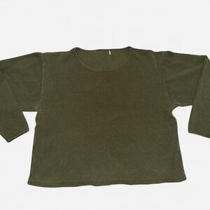 Olive Green Long Sleeve Top